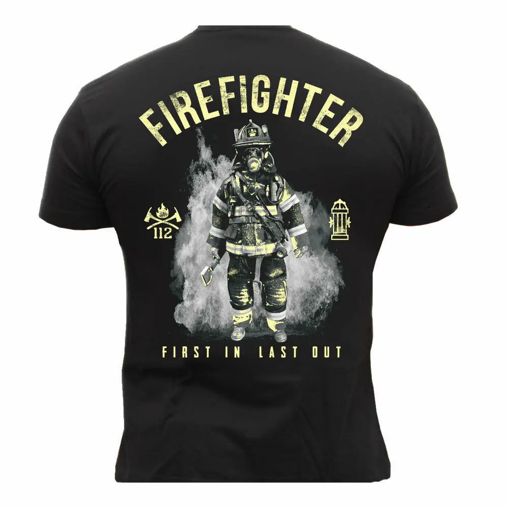 

Rescue Point Firefighter Fireman Men's Short Sleeve T-Shirt Two Sides Printed