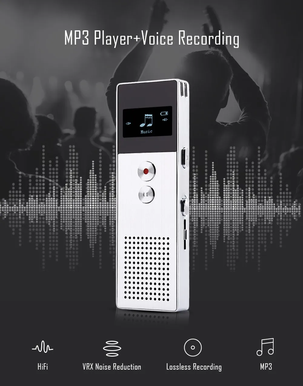 MP3 Player Original BENJIE C6 S HiFi MP3 Player 8GB FM Radio MP3 Music Player External Speaker Voice Recorder sandisk mp3 player