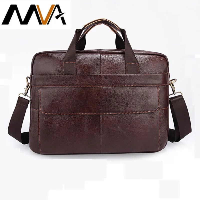 

MVA Men Briefcase Business Travel Briefcase Handbag Messenger Shoulder Laptop Bags Genuine Leather Bag Men Solid Color Briefcase