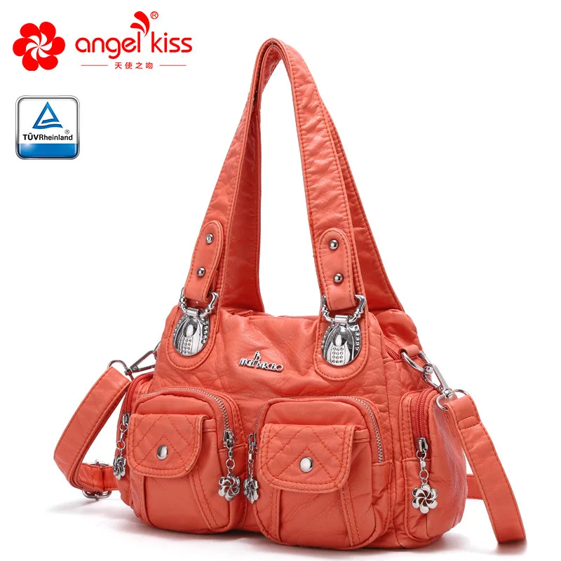 Роскошные сумки Angelkiss женские дизайнерская мягкая кожаная сумка летняя через
