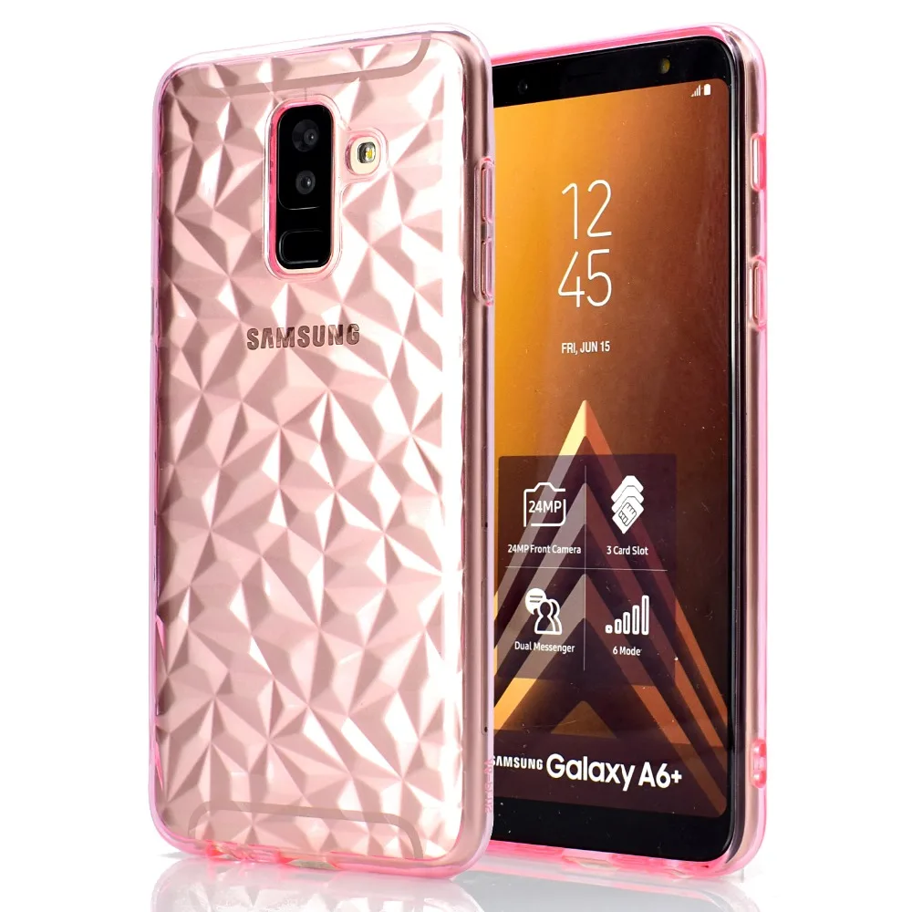 

3D Diamond Case for coque Galaxy A6 Plus 2018 Case for Samsung Galaxy Note 9 S9 A6 A8 J2 Pro J4 J6 2018 Case Fundas Etui Hoesjes