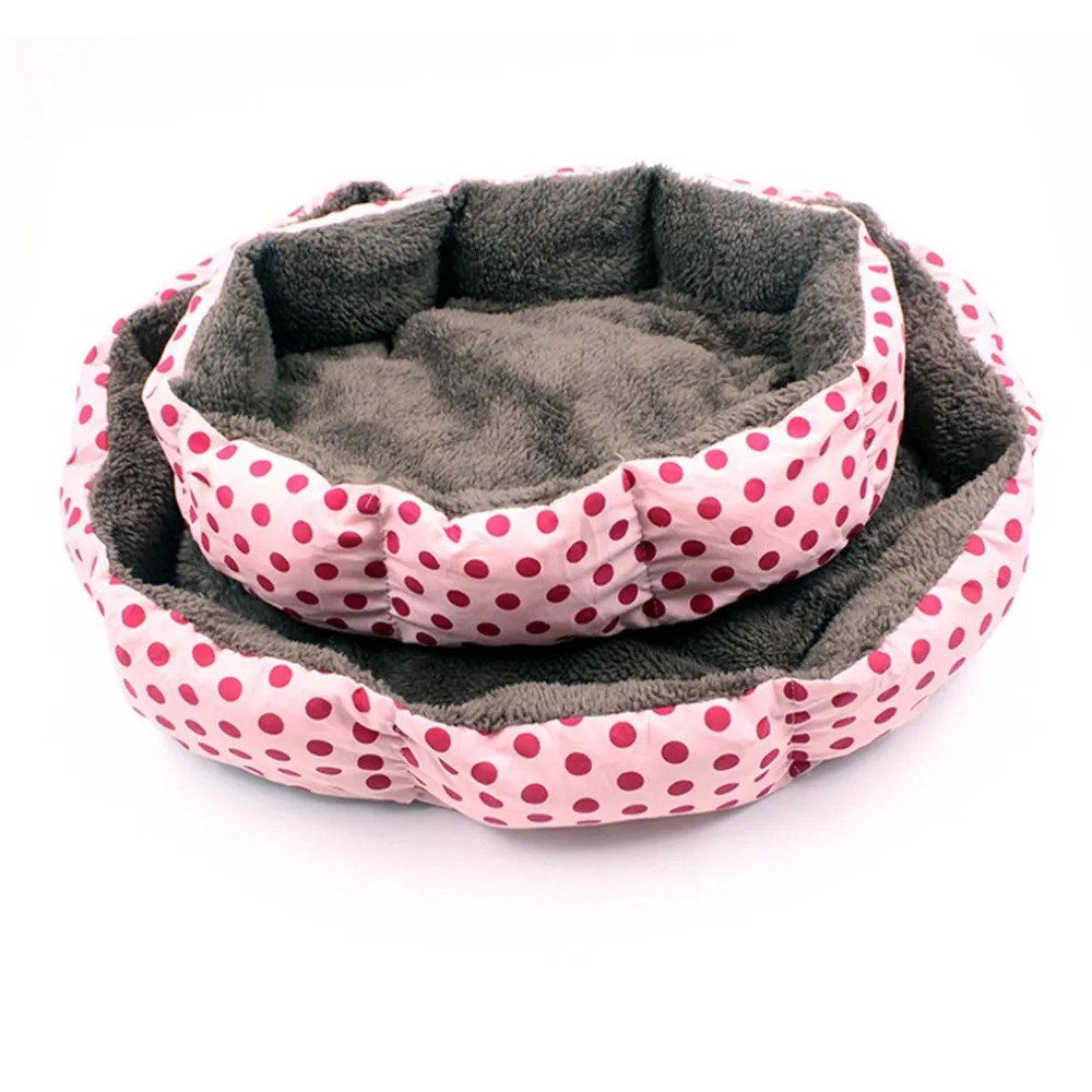 

otted octagonal kennel Super soft cotton velvet winter warm dog bed cat nest removable wash wave pet nest