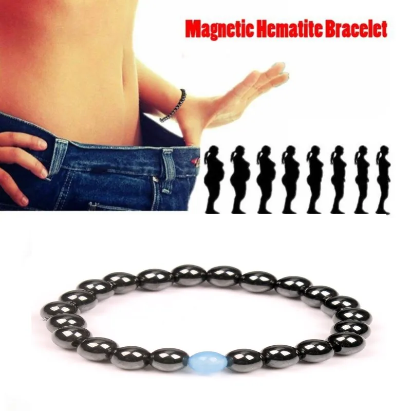 Unisex font b Weight b font font b Loss b font Round Black Stone Magnetic Therapy