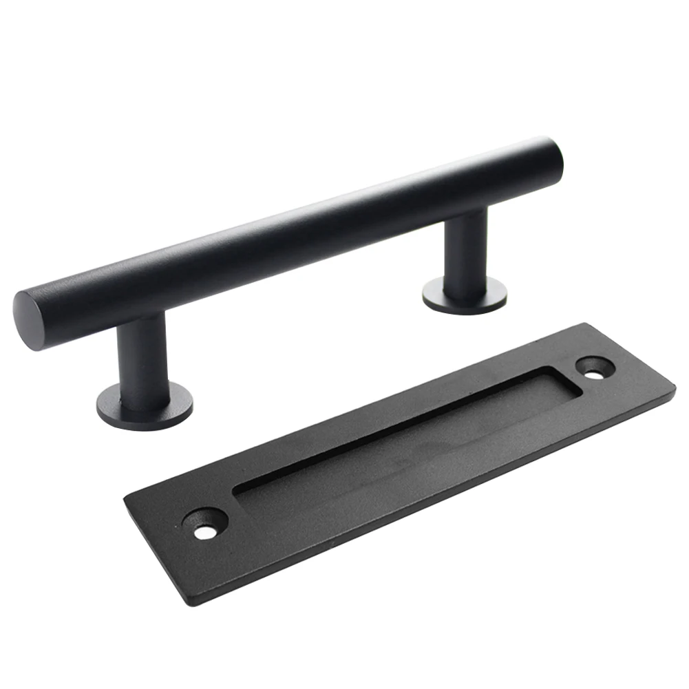 

Easy Install Hardware Home Door Handle Set Decorative With Screw Pull For Gates Durable Carbon Steel Furniture Heavy Duty