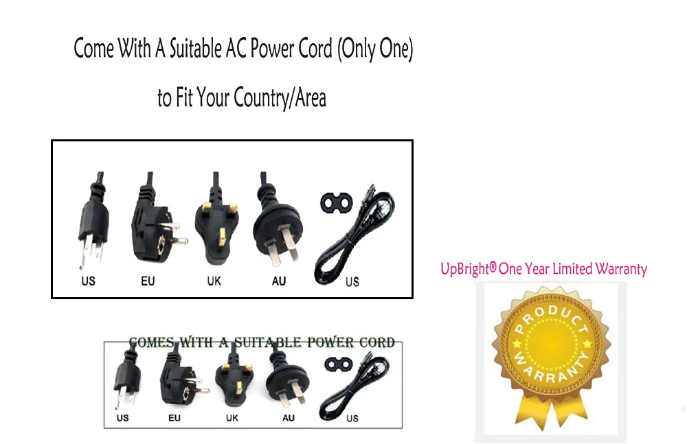 UpBright Новый AC / DC адаптер для принтера CANON Selphy CA CP720 CP730 CP780 шнур питания кабель PS