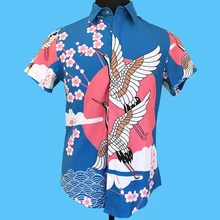 Бренд seestern, одежда с 3D принтом, рубашки crane gruidae, мужские рубашки с коротким рукавом, модные топы в стиле хип-хоп для ночного клуба