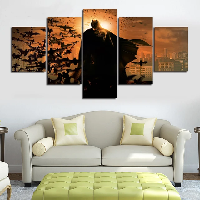 canvas wall art movie poster the batman 5 panel unframed canvas