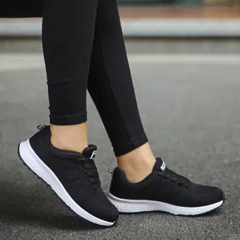 Hundunsnake Breathable Mesh Shoes Sport Women Running Shoes Women's Sneakers Black Athletic Shoes Sports Gym Scarpe Donna C-198