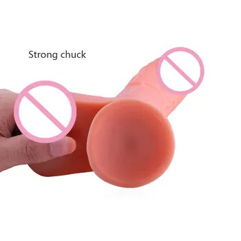 Inflatable Realistic Big Silicone Penis Vagina Massager Dildos Female Masturbation Sex Toys 4
