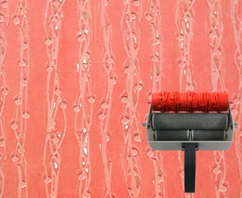 

Wall printing roller 7 inch patterned roller for wall decoration rubber roller no.098