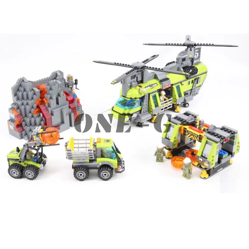 Совместимость legoinglys City series 60125 строительные блоки 10642 кирпичи вулкан