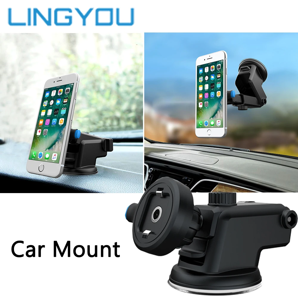 LINGYOU Universal Metal Mount Adapter Multi Purpose Phone Holder For Air-Vent/Car/Bike/Belt Clip/Wall/Armband/Wristband Mount mobile phone stand