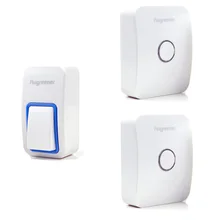 25 Tunes Wireless Remote Control Doorbell Door Bell Chime One Button and Two Receivers No need