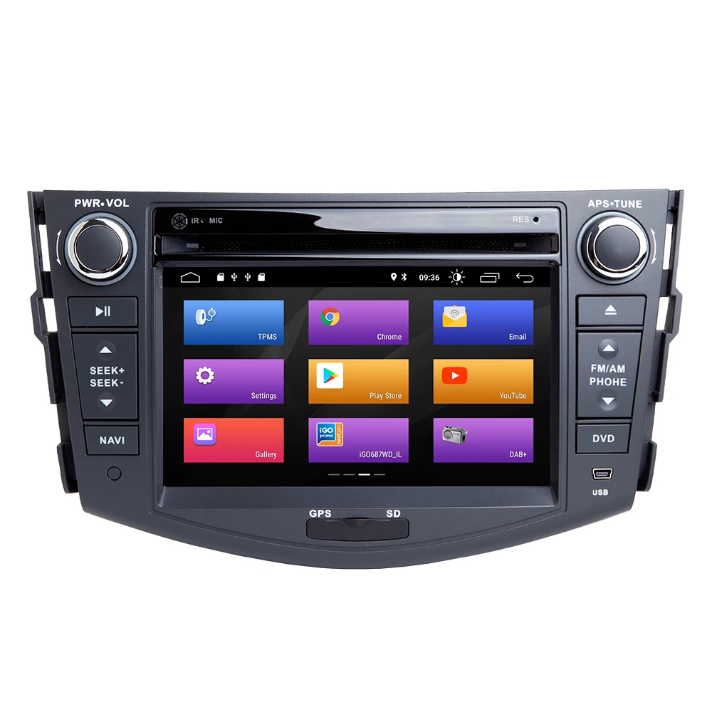 Best Android 9.0 2 din Car Radio Car DVD Player For Toyota RAV4 Rav 4 2006 2007 2008 2009 2010 2011 2012 GPS Navigation Wifi OBD2 TV 2