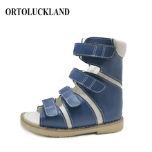 Ortoluckland Orthopedic Shoes For Kids Children Boys Sandals Latest Original High Ankle Therapy Leather