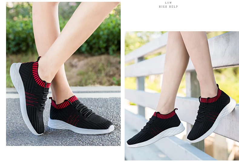 Women's Casual Shoes Woman Sneakers Socks Comfortable Soft Lady Top Quality Casual Flat Shoes Women Flats Sneakers Plus Size 41 9  (9)