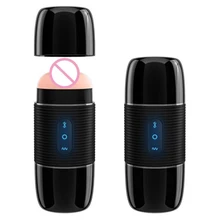 Bluetooth Speaker Masturbation Cup USB Magnetic Charge Vibrating Masturbator for Man Audio Vagina Real Pussy Sex Toys for Men