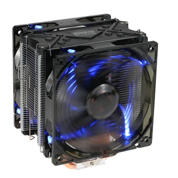 

2017 PCCOOLER 5 Heatpipes Radiator Quiet 4pin CPU Cooler Heatsink Fan Cooling with Dual 120mm LED Fans for Desktop Computer