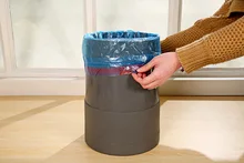 Free Shipping Thick Color Drawstring Garbage Bag Automatic Beam Port Garbage Bags Strong Bearing Trash 15 Pcs/Bags F1410