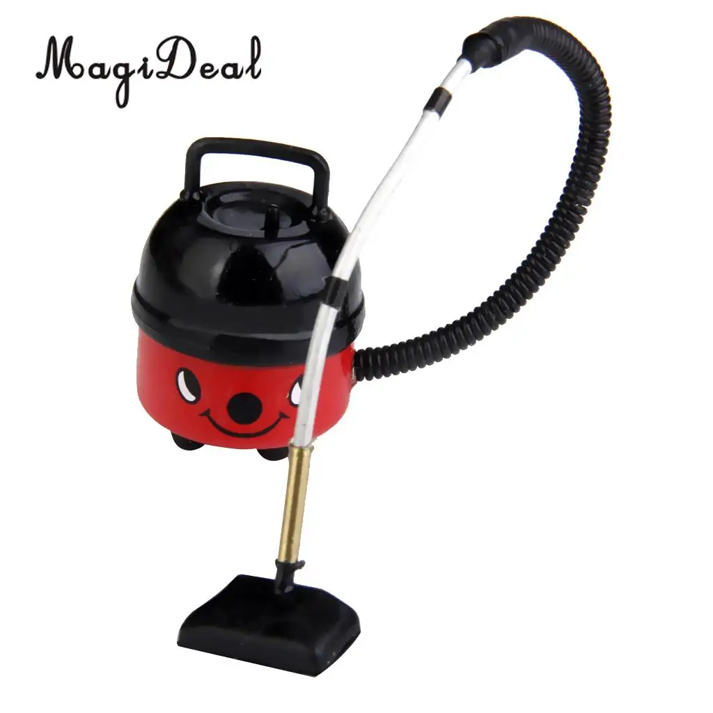 MagiDeal 1Pc Plastic Cute Vacuum Cleaner Dollhouse Miniature 1/12 for Bathroom Living Room Bedroom Kids Role Play Furniture Toy