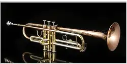 Bbtrumpet поверхности золотой лак профессиональных топ Музыкальные инструменты trompete высокое качество brasstrombeta