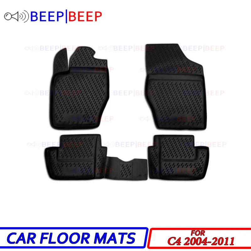 

For Citroen C4 2004-2011 car floor mats carpets auto floor mat dust proof water proof car styling interior decoration