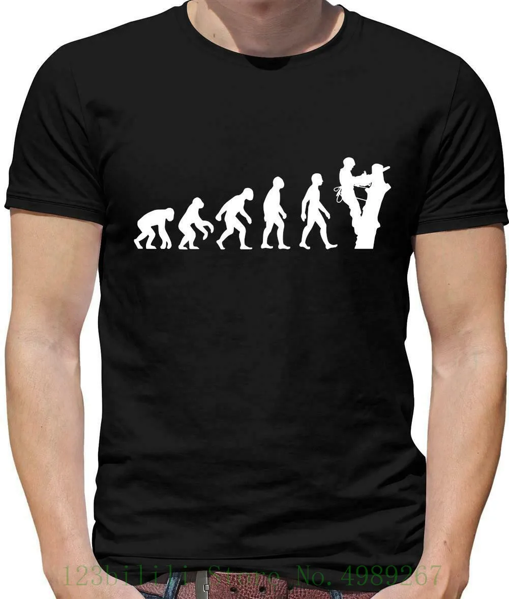 

Evolution Of Man Tree Surgeon - Mens T Shirt - Lumberjack Tree Doctor Print T Shirt Men Summer Style Fashion