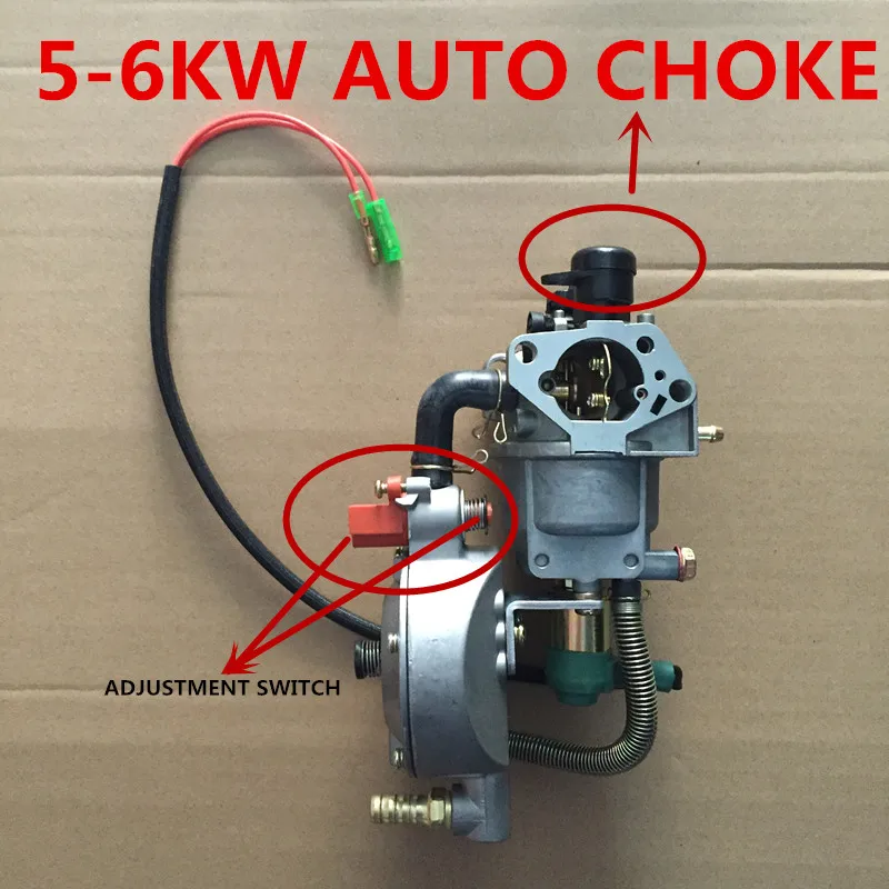 LPG карбюратор для бензина к LPG NG конверсионный комплект, комплект для переоборудования LPG для бензинового генератора 5 кВт/6 кВт 188F 190F Авто дроссель