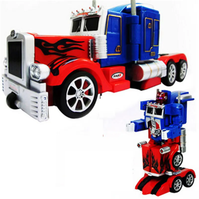 Фигурку игрушки RC автомобиль робота большой Размеры один ключ трансформации голоса прогулки USB Зарядное устройство RC грузовик