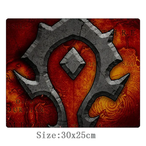 Alliance orde 30x25 см Коврик для мыши Wow warcraft фиксирующий край игровой коврик для мыши геймер маленький размер прочный резиновый коврик для ноутбука - Цвет: 5