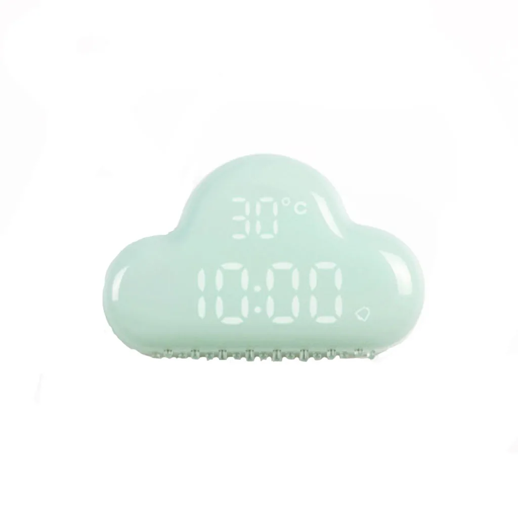 

Digital LED Display Cute Cloud Shape Alarm Clock digital clock Energy Saving Mode Sound Control Home Decor Gift for Girls Kid