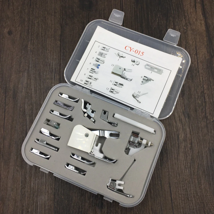 Piezas de máquina de coser doméstica, accesorios de CY 015 para Brother Janome prensatelas doméstico, Video, Explan, costura, 15 Uds.|Herramientas de costura y accesorios| - AliExpress