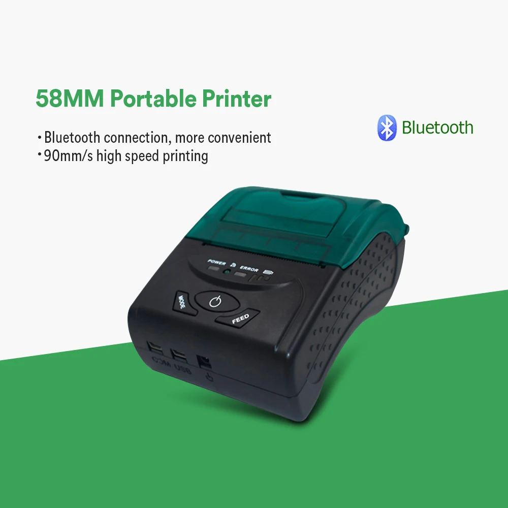 ZJIANG дизайн 58 мм Android билетов Bluetooth Мобильный Мини термопринтер Zj-5807Dd чеков/Pos/чеков