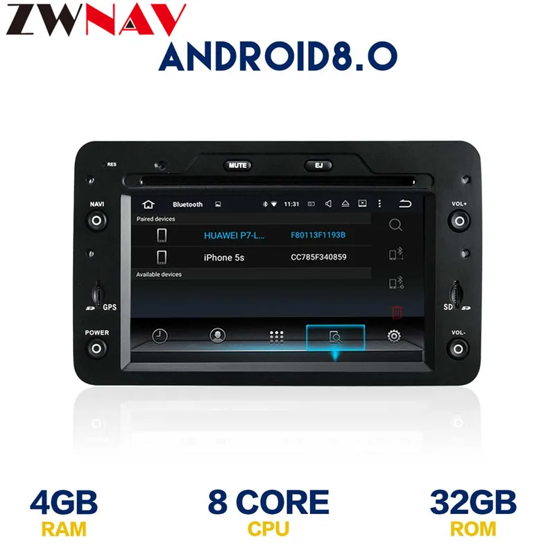 Excellent Octa core Android 8.0 Car DVD PLAYER For Alfa Romeo Spider Alfa Romeo 159 Brera 159 Sportwagon GPS navigation radio autostereo 8