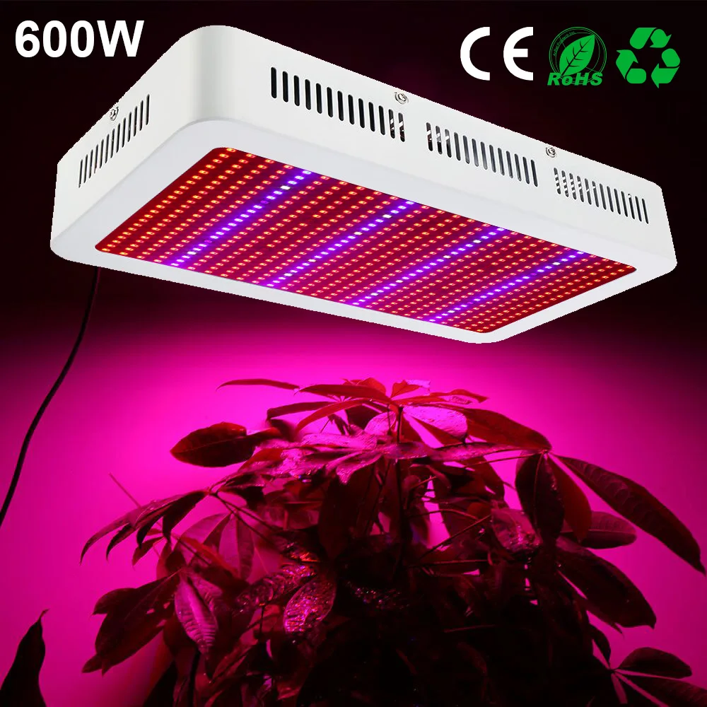 Full Spectrum 600W LED Grow Light Red+Blue+White+UV+IR AC85265V
