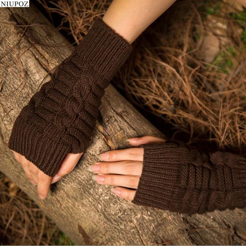 Pretty Stylish Gloves Women Female Stretch Knit Gloves Hot Winter Warm