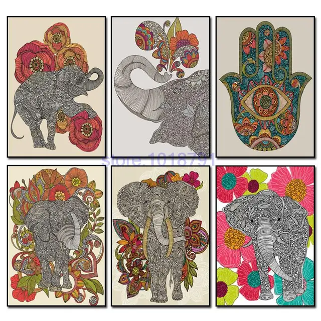 5D diamant peinture Fleur Éléphant résine mosaïque diamant