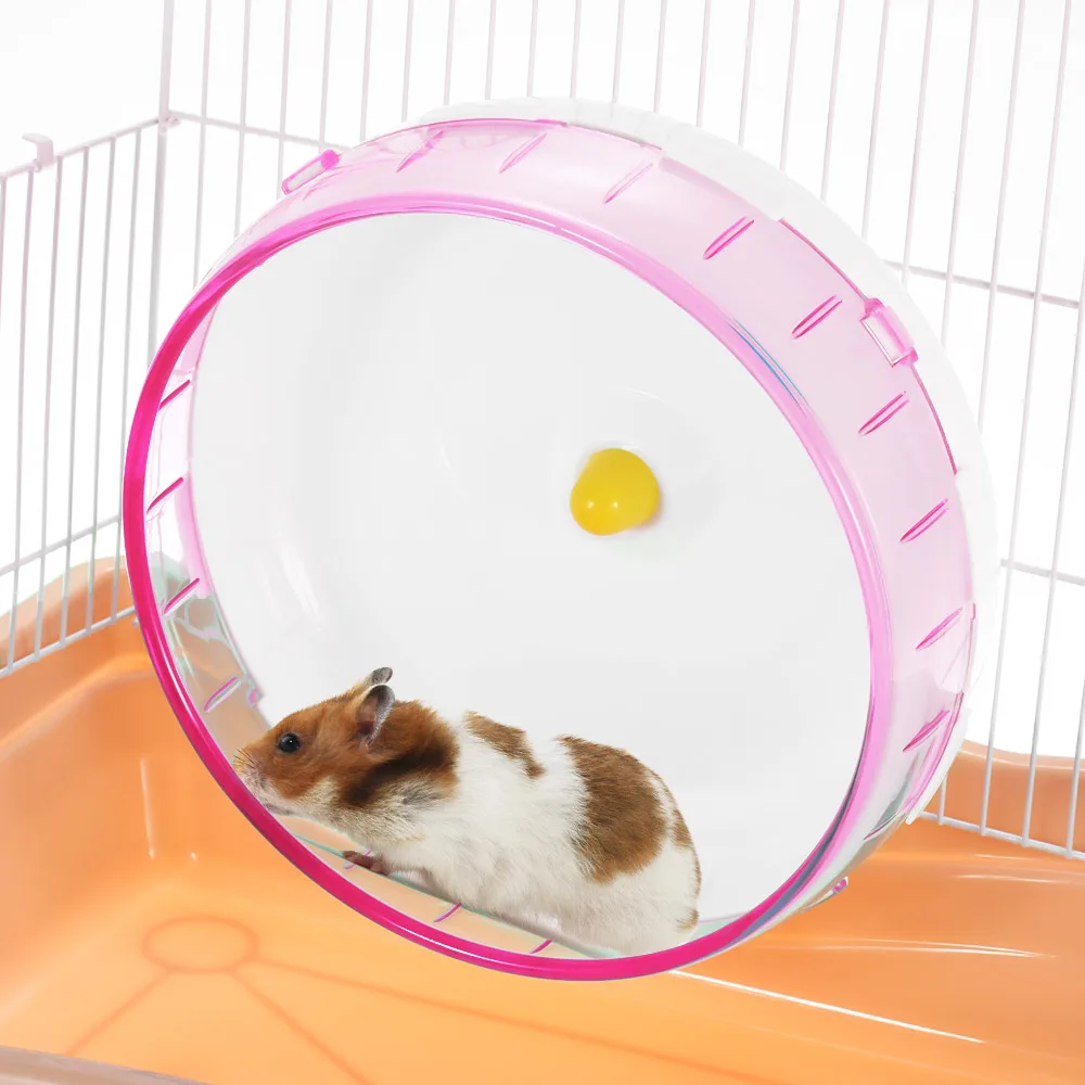 

Small Pet Jogging Hamster Mice Gerbil Rat Exercise Wheel Silent Spinner PP Run Disc Small Animal Pet Toy Spinner Sports Wheel