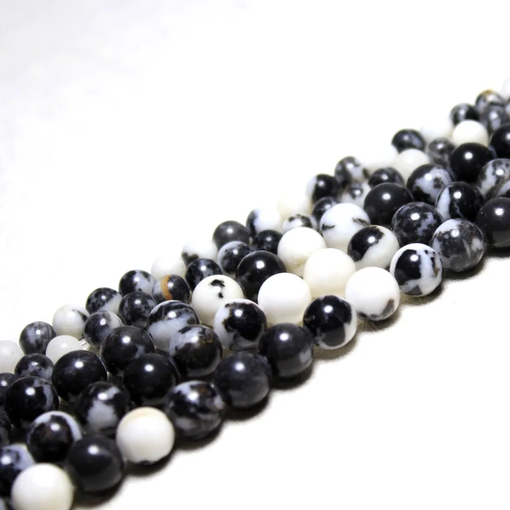 

Wholesale AAA+ Natural Black And White Zebra Stone Beads For jewelry Making DIY Necklace Bracelet 4/6/8/10/12 mm Strand15.5''