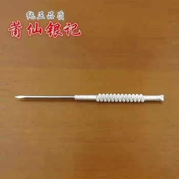 

Chinese acupuncture needles cupping blood needles pure silver handle Panlong deduction diameter 1.5mm/2.0mm 925/999 sterling
