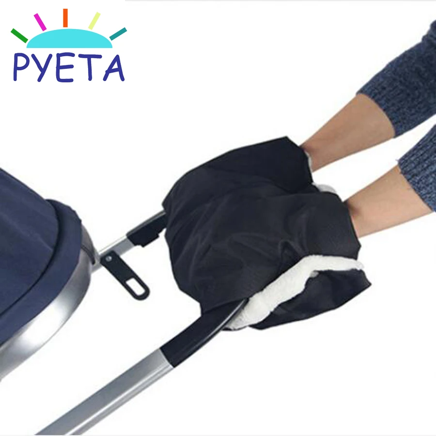 

Winter Pram Hand Muff Baby Carriage Pushchair Warm Fur Fleece Hand Cover Buggy Clutch Cart Muff Glove Stroller Accessories