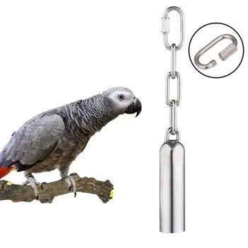 

Parrot Toy Creative Funny Bite Resistant Hanging Bell Toy Funny Stainless Pet Bird Steel Hanging Chew Bite Swing Parrot Toy
