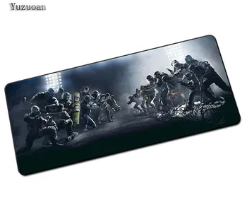 

Yuzuoan Rainbow Six Mouse Pad pad to Mouse Notbook Computer Mousepad Overlock Edge Big Gaming Pad For CSGO LOL DOTA2 WOT Gamer