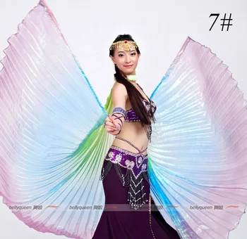 

2018 Womens Colorful Belly Dance Isis Wing (one-piece=) No Stick!