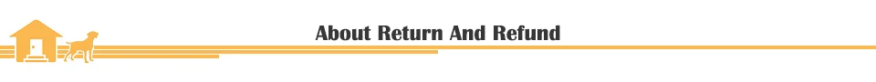 About Return And Refund