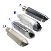 Motorcycle  51mm exhaust muffler pipe with db killer 36mm connector For Yamaha Fazer600  FZ6S FZ6N FJ-09 FJR 1300ES TDM 900