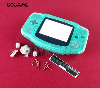 

OCGAME Green & Blue Glow in Dark Plastic Houisng Shell Case For GBA Luminous Case Cover