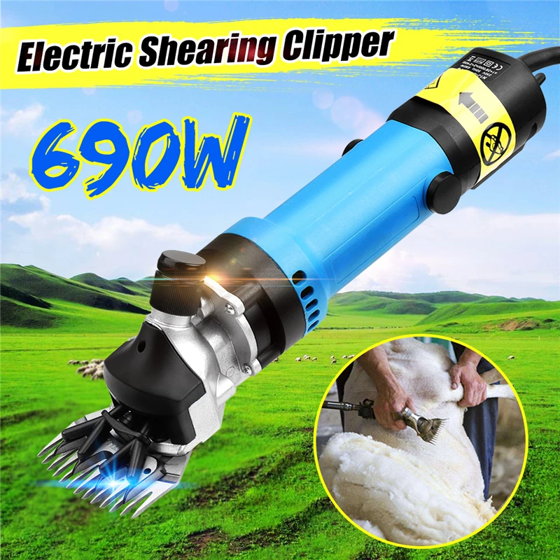 

Doersupp A Set Blue 220V AU Plug 690W Electirc Sheep Shearing Clipper Scissors Shears Cutter Goat Clipper With Carrying Case