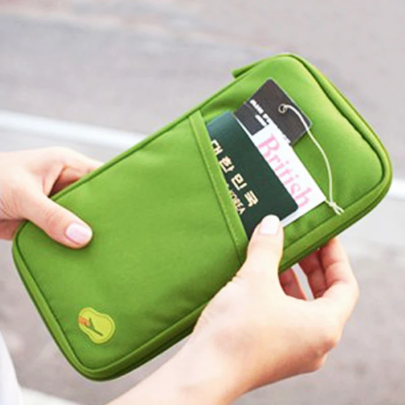 High density nylon waterproof fabric+canvas credit card passport holder