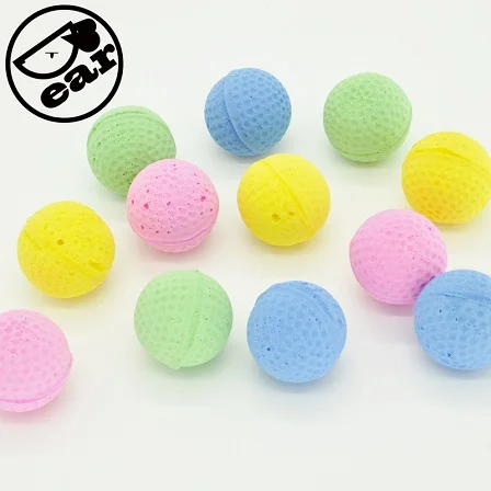 10pcs cat eva ball candy color per lot soft foam 'play multicolor balls for cat 